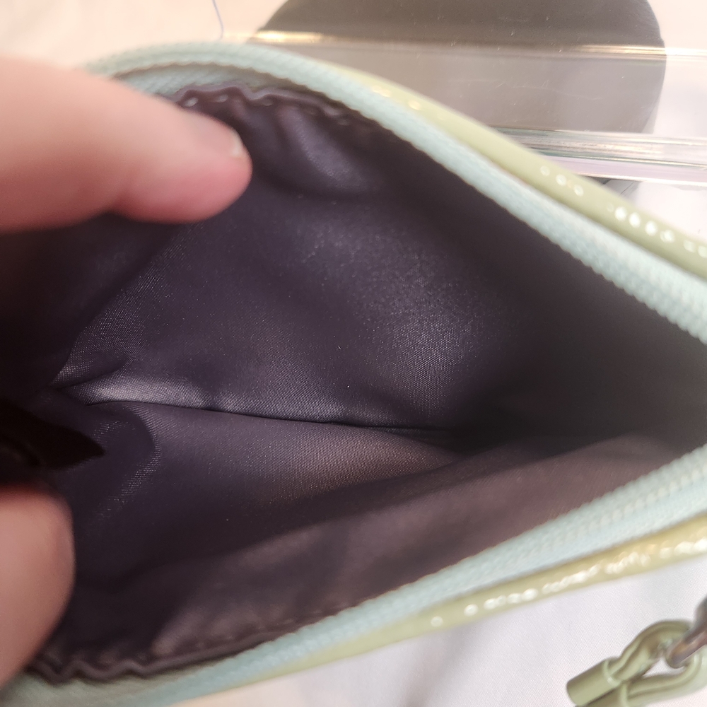 Coach Poppy Signature C Teal Wristlet Pouch - Picture 12 of 12